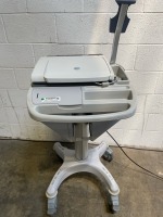 GE MARQUETTE 12SL ECG/EKG MACHINE ON ROLLING STAND