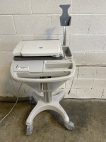 GE MARQUETTE 12SL ECG/EKG MACHINE ON ROLLING STAND