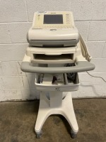 PHILIPS PAGEWRITER TRIM II ECG/EKG MACHINE WITH LEADS ON ROLLING CART