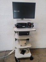 ELLEX EYECUBED ULTRASOUND MACHINE ON ROLLING CART