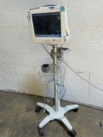 PHILIPS INTELLIVUE MX50 PATIENT MONITOR ON ROLLING STAND