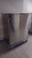 PEDIGO ROLLING DOUBLE DOOR STAINLESS STEEL CASE CART