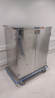 PEDIGO ROLLING DOUBLE DOOR STAINLESS STEEL CASE CART