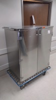 PEDIGO ROLLING DOUBLE DOOR STAINLESS STEEL CASE CART