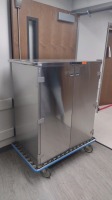 PEDIGO ROLLING DOUBLE DOOR STAINLESS STEEL CASE CART