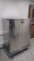 PEDIGO ROLLING DOUBLE DOOR STAINLESS STEEL CASE CART