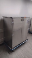 PEDIGO ROLLING DOUBLE DOOR STAINLESS STEEL CASE CART