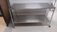 STAINLESS STEEL ROLLING BACK TABLE