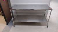 STAINLESS STEEL ROLLING BACK TABLE