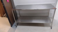 STAINLESS STEEL ROLLING BACK TABLE