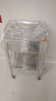 ROLLING STAINLESS STEEL ROLLING CART (NEW)