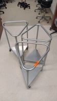 LOT OF (3) ROLLING HAMPER STANDS