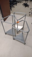 LOT OF (3) ROLLING HAMPER STANDS