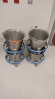 LOT OF (4) ROLLING KICK BUCKETS