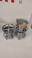 LOT OF (3) ROLLING KICK BUCKETS