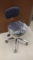 PEDIGO ROLLING STOOL WITH BACK (NEW)