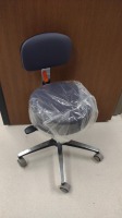 PEDIGO ROLLING STOOL WITH BACK (NEW)