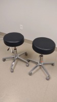 LOT OF (2) ROLLING PEDIGO STOOLS