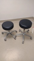 LOT OF (2) ROLLING PEDIGO STOOLS