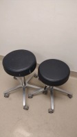 LOT OF (2) ROLLING PEDIGO STOOLS