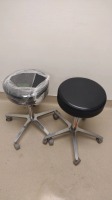 LOT OF (2) ROLLING PEDIGO STOOLS