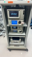 STRYKER 1588 ARTHROSCOPY TOWER TO INCLUDE 1588 AIM CCU, L10 LIGHTSOURCE, PNEUMO SURE XL INSUFFLATOR, SDC3, SDP1000 PRINTER