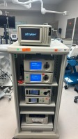 STRYKER 1588 ARTHROSCOPY TOWER TO INCLUDE 1588 AIM CCU, L10 LIGHTSOURCE, (2) PNEUMO SURE XL INSUFFLATOR, SDC3, SDP1000 PRINTER