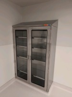 STAINLESS STEEL GLASS DOOR CABINET