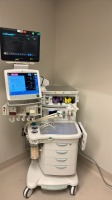 GE AISYS CS2 ANESTESIA MACHINE WITH PHILIPS MX700 MONITOR, E-SCAIO GAS MODULE, ISO VAPORIZER, AND ASSORTED MODULES