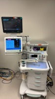 GE AISYS CS2 ANESTESIA MACHINE WITH PHILIPS MX700 MONITOR, E-SCAIO GAS MODULE, ISO VAPORIZER, SEVO VAPORIZER, AND ASSORTED MODULES