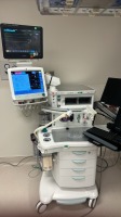 GE AISYS CS2 ANESTESIA MACHINE WITH PHILIPS MX700 MONITOR, E-SCAIO GAS MODULE, ISO VAPORIZER, SEVO VAPORIZER, AND ASSORTED MODULES