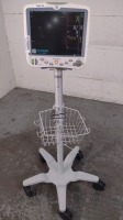 GE DASH 5000 PATIENT MONITOR ON ROLLING STAND