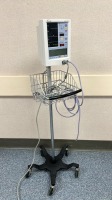 DATASCOPE ACCUTORR PLUS VITAL SIGNS MONITOR ON ROLLING STAND