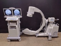 GE OEC 9800 PLUS PM CARE C-ARM SYSTEM WITH 9 INCH II TO INCLUDE DUAL MONITOR WORKSTATION WITH HAND CONTROL (SERIAL# 8S-1176) (DOM: 5/2002)