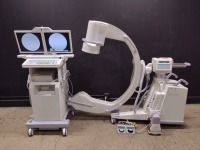 GE OEC 9800 C-ARM SYSTEM WITH 9 INCH II TO INCLUDE DUAL MONITOR WORKSTATION WITH HAND CONTROL & FOOTSWITCH (SERIAL# 8S-1036) (DOM: 3/2002)