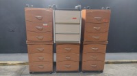 LOT OF (6) BEDSIDE CABINETS