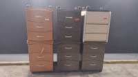 LOT OF (6) BEDSIDE CABINETS