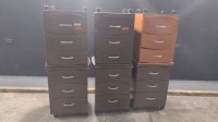 LOT OF (6) BEDSIDE CABINETS