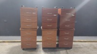 LOT OF (6) BEDSIDE CABINETS