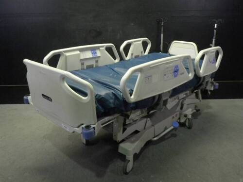 HILL-ROM TOTALCARE P1900 HOSPITAL BED WITH CPR AND FOOT BOARD