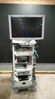 KARL STORZ ENDOSCOPY SYSTEM TO INCLUDE 22201020 IMAGE 1 HUB CAMERA CONTROL UNIT, 20132120 XENON 175 LIGHT SOURCE, HP DESKJET 6940 PRINTER & WIDEVIEW HD MONITOR ON CART