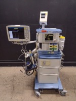 DRAGER FABIUS TIRO ANESTHESIA MACHINE WITH (3.37B SOFTWARE VERSION, VOLUME CONTROL, PRESSURE CONTROL, PRESSURE SUPPORT, MAN SPONT), 1 VAPORIZER (VAPOR 2000 SEVOFLURANE) & INFINITY DELTA XL MONITOR