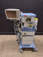 DRAGER FABIUS TIRO ANESTHESIA MACHINE WITH (3.37B SOFTWARE VERSION, VOLUME CONTROL, PRESSURE CONTROL, PRESSURE SUPPORT, MAN SPONT), 1 VAPORIZER (VAPOR 2000 SEVOFLURANE) & INFINITY DELTA XL MONITOR