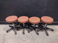 LOT OF (4) EXAM STOOLS