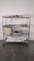 LOT OF HOSPITAL BED AND STRETCHER PARTS (NO CART)