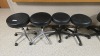 QTY. 4 EXAM STOOLS, BLACK LOCATED AT 900 W. CLAIREMONT AVE, EAU CLAIRE, WI 54701