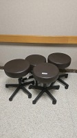 QTY. 4 EXAM STOOLS, BROWN LOCATED AT 900 W. CLAIREMONT AVE, EAU CLAIRE, WI 54701