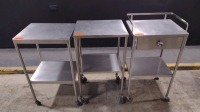 LOT OF 3 STAINLESS STEEL CART LOCATED AT 3325 MOUNT PROSPECT RD. FRANKLIN PARK, IL 60131