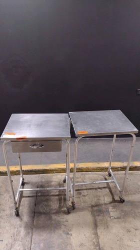 LOT OF 3 STAINLESS STEEL CARTS LOCATED AT 3325 MOUNT PROSPECT RD. FRANKLIN PARK, IL 60131