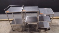 LOT OF 3 STAINLESS STEEL CARTS LOCATED AT 3325 MOUNT PROSPECT RD. FRANKLIN PARK, IL 60131